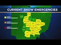 Current Central Ohio snow emergencies