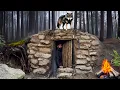 Download Lagu Building a Stone Bunker in the Wolf’s Den | Bushcraft \u0026 Survival Skills