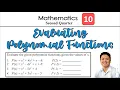 How to Evaluate Polynomial Functions Grade 10