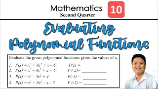 How to Evaluate Polynomial Functions Grade 10
