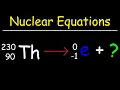 How To Balance Nuclear Equations In Chemistry