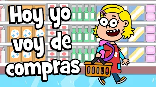 Hoy yo voy de compras - Canción infantil supermercado - Los niños crecen Hurra Canciones Infantiles