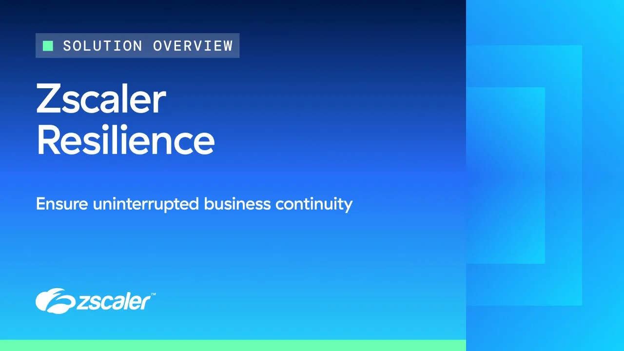 Zscaler business continuity ad