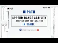 Append Range Activity Full Explanation