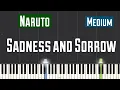 Download Lagu Naruto - Sadness and Sorrow Piano Tutorial | Medium