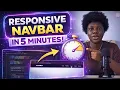 Build a Responsive Navbar with HTML CSS JavaScript Step-by-Step Tutorial