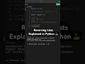 Reversing Lists in Python