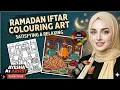 Ramadan Iftar Coloring Art Relaxing Satisfying