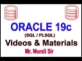 Oracle 12c s and Materials Session - 3 by Murali Sir