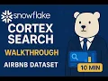 Snowflake Cortex Search Deep Dive Indexing Querying Results Explained Airbnb Dataset