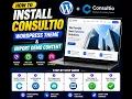 How to install consultio wordpress theme and import demo content
