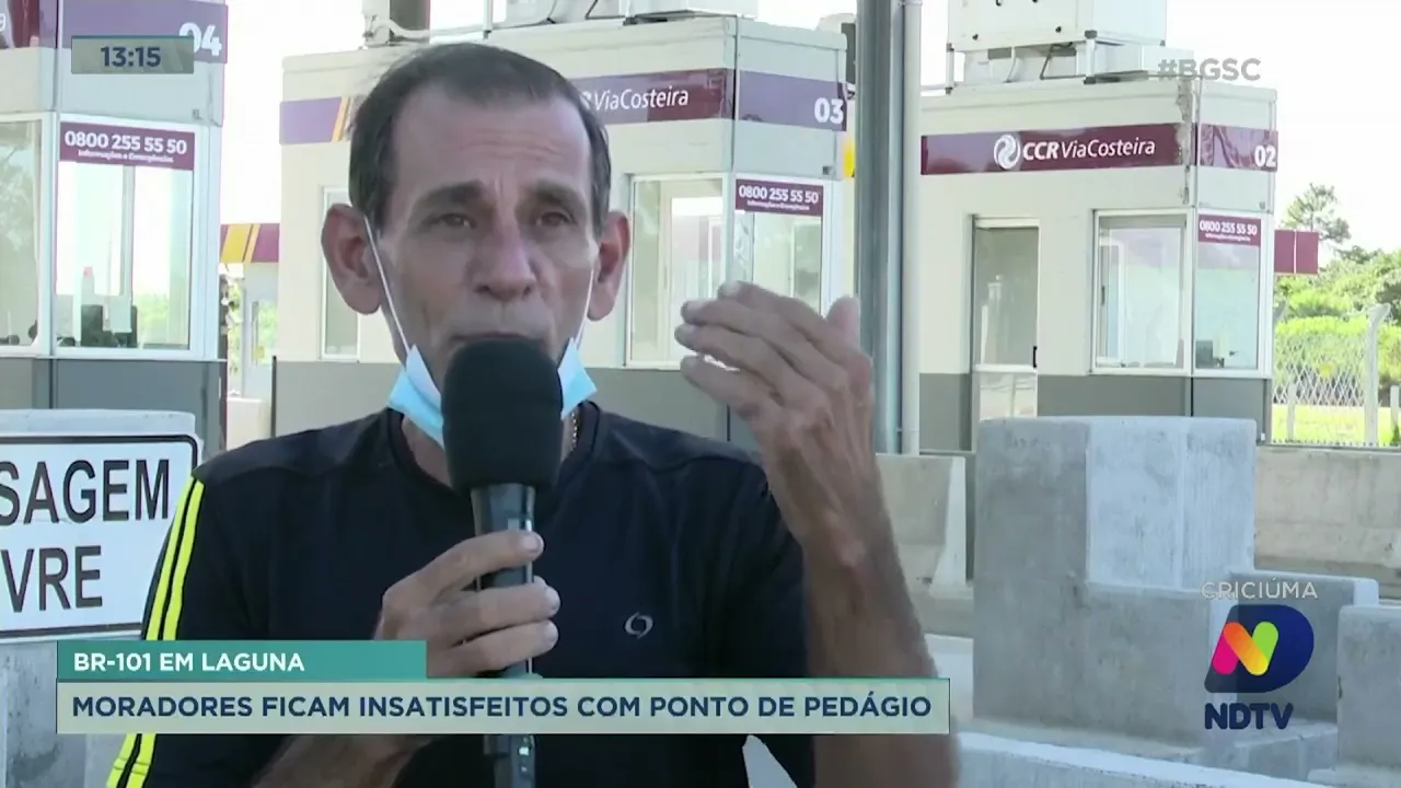 Moradores de Laguna ficam insatisfeitos com ponto onde foi instalada praça de pedágio