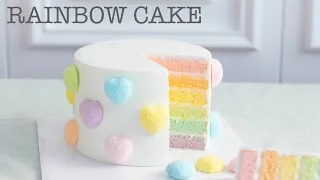 How To Make A Rainbow Cake! (White Velvet Recipe). 