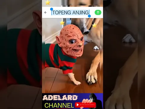 TOPENG ANJING || MONSTER #komedi #funnyvideo #dog