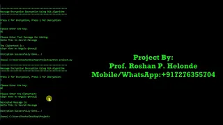 Data Encryption Decryption Using RSA Algorithm Python Project Source Code