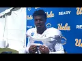 UCLA linebacker Jalen Woods provides update after eighth practice of fall camp 8 9 25