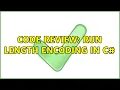 Code Review Run length encoding in C 2 Solutions