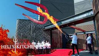 Chef Ramsay Brings Out a Flamethrower as He Introduces the Flambé Challenge | Hell's Kitchen