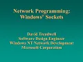 SLIDES PDC 1995 - Network Programming Windows Sockets