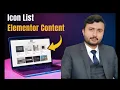 How to use icon list element in elementor to create horizontal informative content