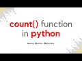 Count Function In Python Neeraj Sharma