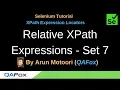 XPath Expression Locators - Part 12