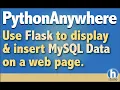 1 - Flask mySQL Database in PythonAnywhwere Overview