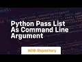 python pass list as command line argument