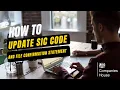 How to update SIC Code - File Confirmation Statement via Companies House UK Web Filing Service