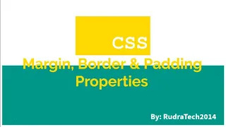 CSS - Margin Border Padding Properties