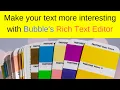 How to Use the Rich Text Editor in Your Bubble io No Code Web App