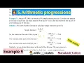 10th class math Chapter 5 Arithmetic Progression Example 9 With notes CBSE NCERT