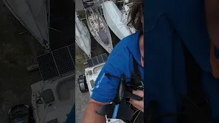 Boat Life – Hanging Off the Top of our Catamaran Mast ⛵