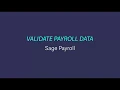 Sage Payroll - Validate your payroll data