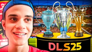 اخيرااا حققت دوري ابطال اوروبا بالنادي الاهلي حققت الثلاثيه الاقوي في دريم ليج DLS 25 