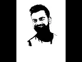 Draw Virat Kohli Face using 3 lines of python code