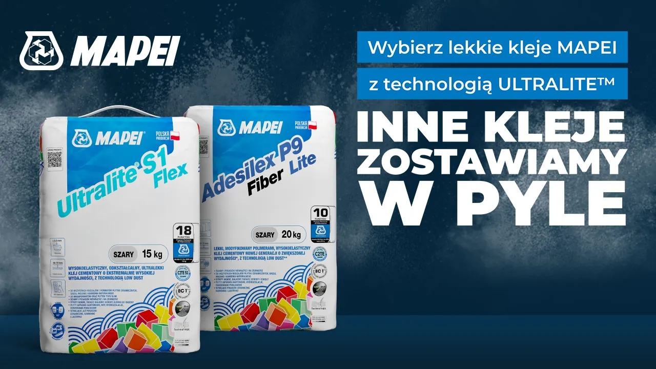 MAPEI Polska — MAPEI — Ultralite Technology for Tile Adhesives (YouTube video ad)