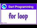 Dart For Loop In Dart Hindi Dart For Flutter Vivek Lodh