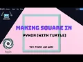 Making square in python with turtle using Replit Coding Replit Tips tricks and more