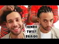 HOW I MAKE JUMBO TWIST BRAIDS ON A LIGHT SKIN GUY TUTORIAL ON HOW TO MAKE A TWIST BRAIDS