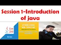Introduction Of java Session - 1