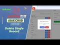 Laravel AJAX CRUD Delete a Single Record