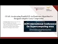 CEAZ Accelerating Parallel via Hardware-Algorithm Co-Designed Adaptive Lossy Compression
