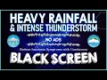 Download Lagu Reduce Insomnia Symptoms with Continuous HEAVY RAINFALL \u0026 INTENSE THUNDERSTORM Sounds for Sleeping