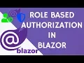 Role Based Authorization In Blazor