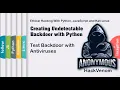 Test Backdoor with Antiviruses Creating Undetectable Backdoor with Python HackVenom