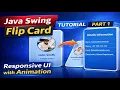 Java Swing Flip Card UI Modern Front Back Flip Animation Part 1 Image Name Department
