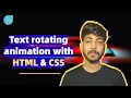 Text Rotating Animation With HTML And CSS Web Development Series Newton School