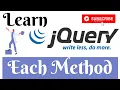 jQuery Lecture - 40 Each Method Tutorial in Hindi Urdu