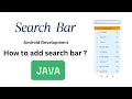 Search Bar In Android App Using JAVA ListView